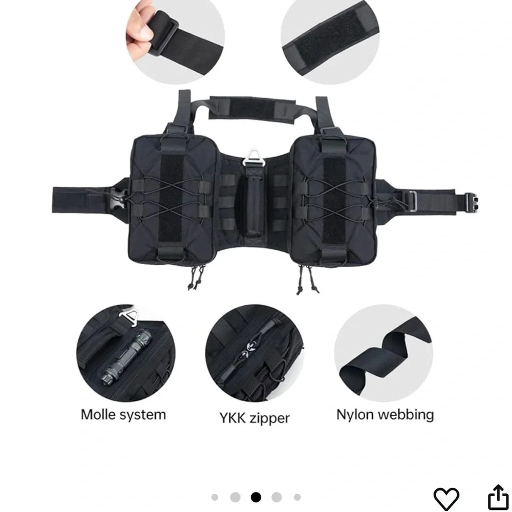 Tactical Dog Harness elite spanker saddle bag